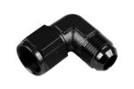 Adaptador AN10 de 90°, acoplamiento hembra-macho para manguera, color negro. - Imagen 4