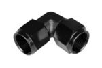 Adaptador AN10 de 90°, acoplamiento hembra-hembra para manguera, color negro. - Imagen 4
