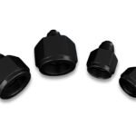 Adaptador AN10 hembra a AN8 macho JIC para manguera, color negro.