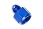 Adaptador AN10 hembra a AN8 macho JIC para manguera, color azul.