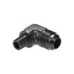 Adaptador de manguera de aceite/combustible AN12 JIC Flare a codo macho de 90 grados de 3/8 NPT, color azul