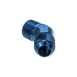 Adaptador de manguera recta AN12 JIC Flare a 3/4 NPT de 45', color negro