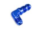 Adaptador AN12 JIC para mamparo, conexión macho para manguera de combustible de 90', color azul. - Imagen 2