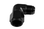 Adaptador AN12 de 90°, acoplamiento hembra-macho para manguera, color negro. - Imagen 4