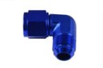 Adaptador AN12 de 90°, acoplamiento hembra-macho para manguera, color azul. - Imagen 4