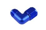 Adaptador AN12 de 90°, acoplamiento hembra-macho para manguera, color azul. - Imagen 2