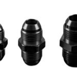 Adaptador de conexión de manguera JIC AN12 macho a AN12 macho, color negro.