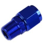 Adaptador de conexión de manguera recta AN-4 AN4 JIC Flare a 1/8 NPT hembra-macho azul