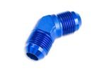 Adaptador AN4 de 45" con acoplamiento macho-macho para manguera, color azul. - Imagen 2