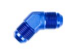 Adaptador AN4 de 45" con acoplamiento macho-macho para manguera, color azul. - Imagen 3