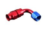 Conector de manguera AN-4 AN4 JIC de 90 grados de PTFE para combustible, extremo rojo - Imagen 2