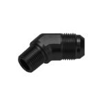 Adaptador de manguera recta AN6 JIC Flare a 1/4 NPT de 45' (azul)