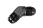 Adaptador AN6 de 45" con acoplamiento macho-macho para manguera, color negro. - Imagen 3