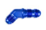 Adapter AN6 JIC bulkhead 45' male fuel hose fitting Blue - Imagen 3