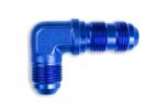 Adaptador AN6 JIC para mamparo, conexión macho para manguera de combustible de 90', color azul.