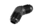 Adaptador AN8 de 45" con acoplamiento macho-macho para manguera, color negro. - Imagen 2