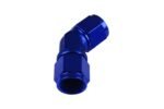 Adaptador AN8 de 45" con acoplamiento hembra-hembra para manguera, color azul. - Imagen 2
