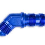 Adapter AN8 JIC bulkhead 45' male fuel hose fitting Blue
