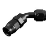 Conector de manguera AN-8 AN8 JIC de 45 grados con PTFE para combustible, color negro.