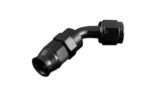 Conector de manguera AN-8 AN8 JIC de 45 grados con PTFE para combustible, color negro.