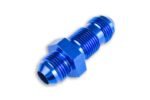 Adaptador AN8 JIC para mamparo, conexión recta macho para manguera, color azul.