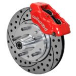 Wilwood 140-11018 Forged Dynalite Pro Series Front Brake Kit Drilled Red 11.00 for Ford Mustang 1984-1993