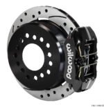 Kit de freno de estacionamiento trasero de perfil bajo Wilwood 140-11403 Dynapro forjado con discos perforados y ranurados, color negro. - Imagen 3