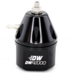 Regulador de presión de combustible ajustable DWR2000. Entrada doble -10AN y salida -8AN. Ajuste universal. DW-6-2000-FRB