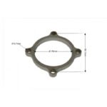 Brida de escape para tubo de bajada de turbo Garrett de 4 tornillos de acero inoxidable SS304 - Imagen 3