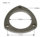 Brida de escape de acero inoxidable SS304 de 3'' - 76 mm, 3 tornillos - Imagen 3