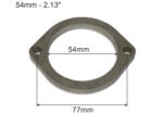 Brida de escape de acero inoxidable SS304 de 54 mm y 2 tornillos.