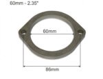 Brida de escape de acero inoxidable SS304 de 60 mm con 2 tornillos.
