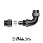 Conector de extremo de manguera de PTFE de flujo completo Nuke Performance de 60 grados AN8