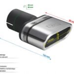 Universal Exhaust Tail Pipe Muffler Tip oval 110×45mm lenght 80mm mounting diameter 45mm