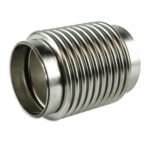 Conector flexible de escape direccional de 76 mm de diámetro y 100 mm de longitud.