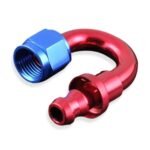 Conector AN6 de presión de 180" rojo