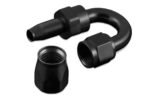 Conector giratorio AN6 de 180° color negro