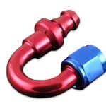Conector AN8 de presión de 180" rojo