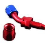 Swivel 45' AN4 fitting Red