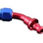 Conector AN6 de presión de 45' rojo