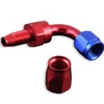 Conector giratorio AN10 de 90° rojo