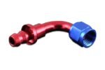 Conector AN6 de 90° de inserción a presión, color rojo. - Imagen 2