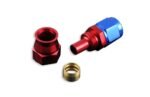 AN-10 AN10 JIC Conector recto de PTFE para manguera de combustible, extremo rojo