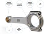 Bielas forjadas tipo H-Beam Billet K1 para Nissan VQ37 VHR, longitud 149,5 mm, pasador de 22 mm - Imagen 2