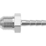 Adaptador de manguera con conexión rápida AN6 a 8 mm para combustible, color plata.