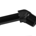 Conector de 45' 1/2 NPT a niple de 5/8" negro