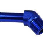 Conector de 45' 1/2 NPT a niple de 5/8" azul