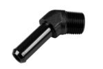 Conector de 45' 1/8 NPT a niple de 1/4" negro