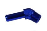 Conector de 45' 1/8 NPT a niple de 1/4" azul - Imagen 3