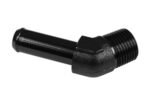 Conector de 45' 3/8 NPT a niple de 1/2" negro - Imagen 2